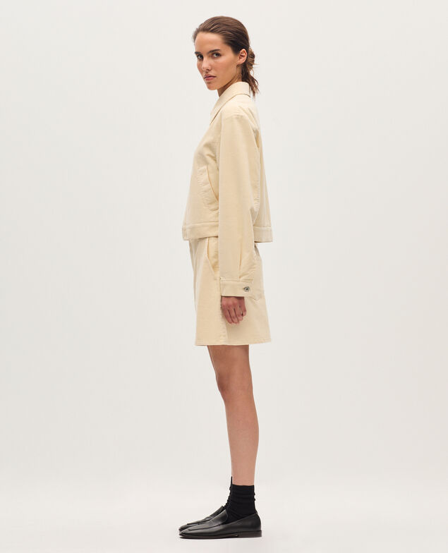 Blouson en velours côtelé U010 off white