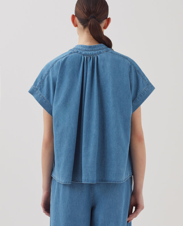 Chemise oversize en coton J630 blue wash