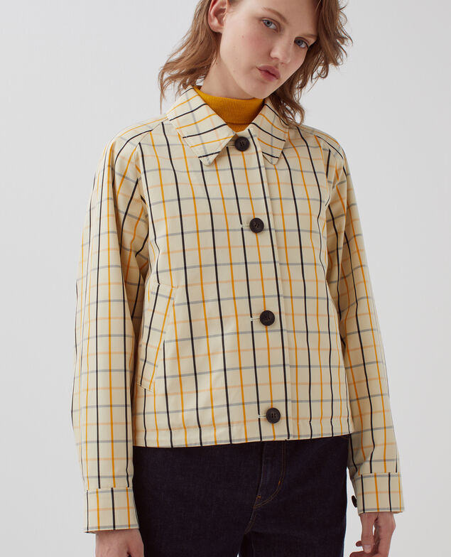 Blouson court  I305 check beige