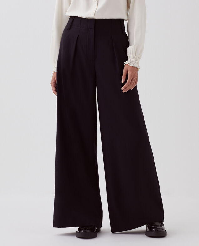 Pantalon ample à plis YVONNE H091 black beauty