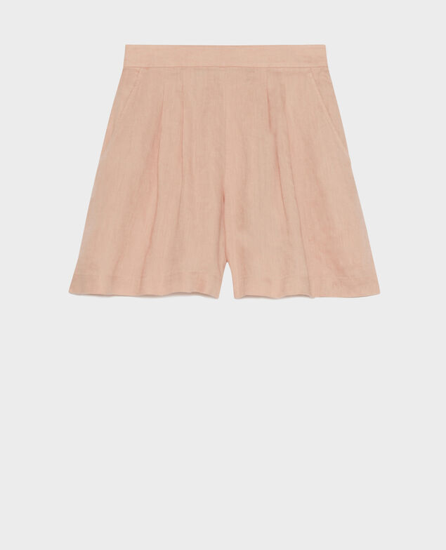Short en lin 32 beige