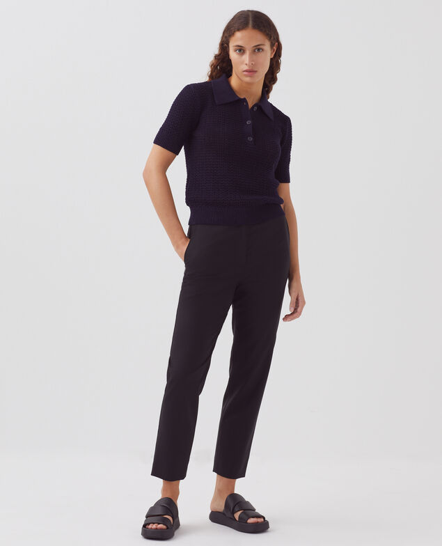 Pull col polo à manches courtes H694 baritone blue