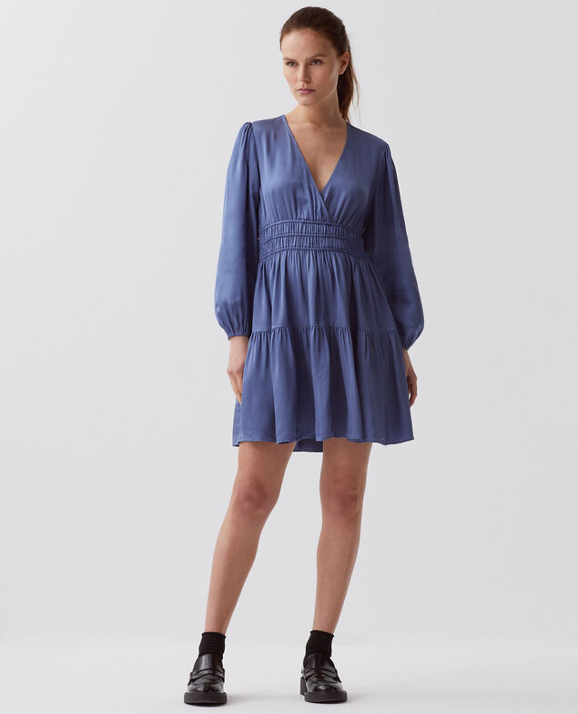 Robe courte fluide I640 gray blue