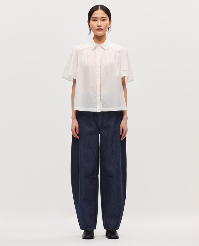 Chemise en voile de coton H013 gardenia