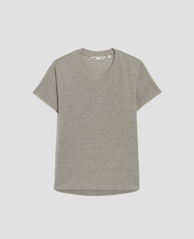 T-shirt col rond en lin AMANDINE H050 vetiver