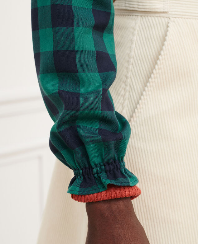 Chemise fluide à carreaux 8866 55 green check