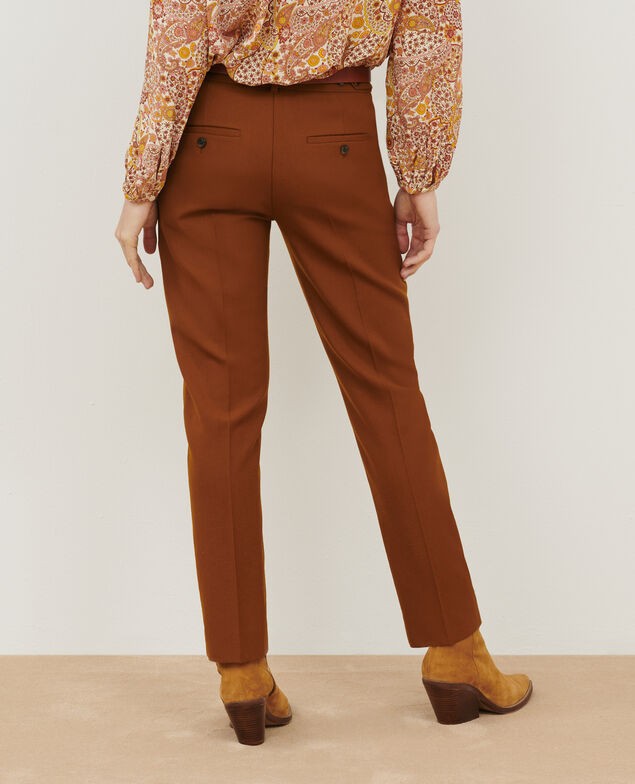 Pantalon cigarette en laine MARGUERITE A490 mustard