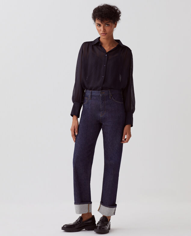 Jean straight selvedge AVA 4287 denim_brut