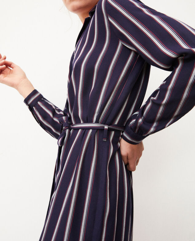 Robe chemise à rayures Peacoat