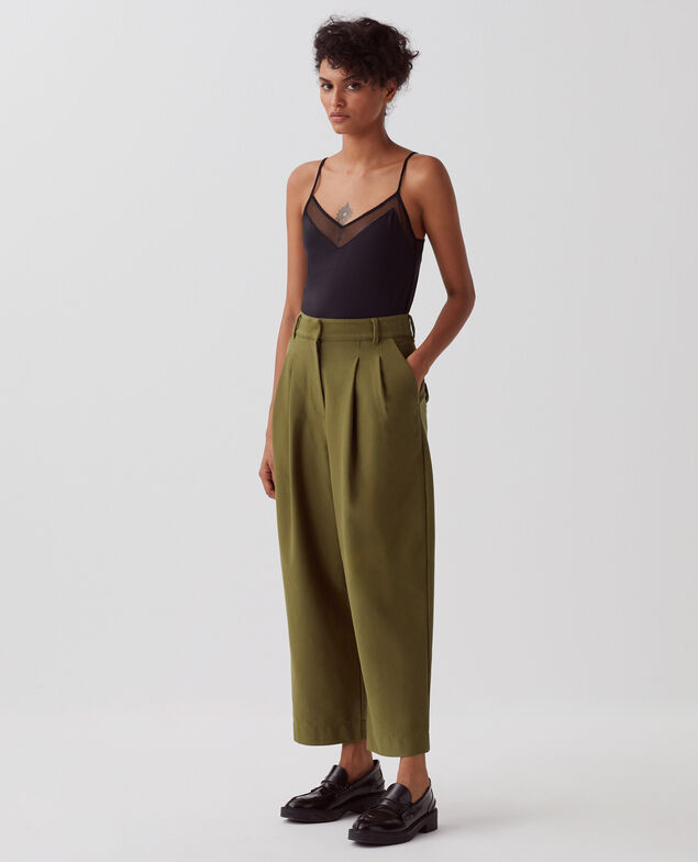 Pantalon carrot PEGGY H570 military olive