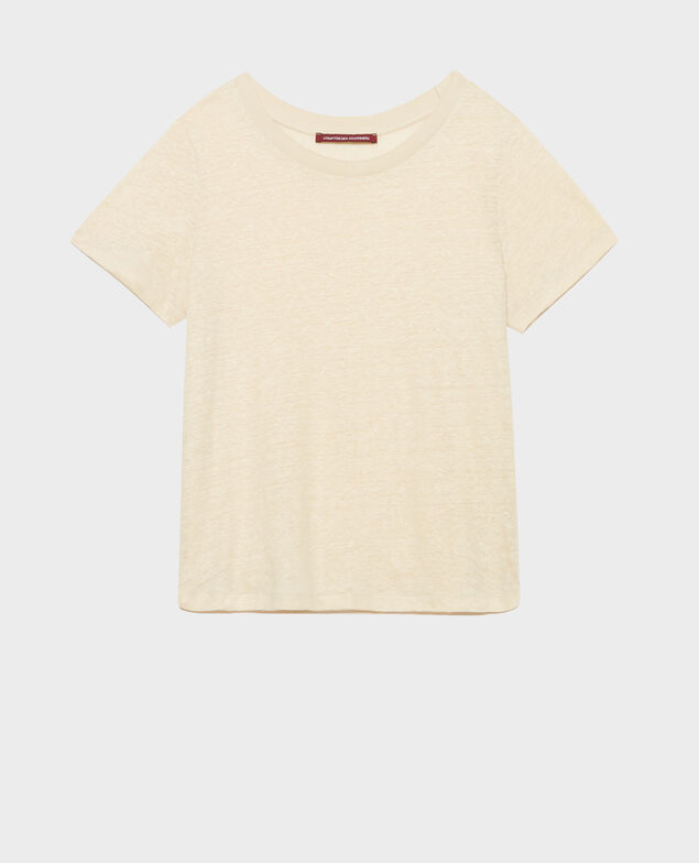 T-shirt col rond en lin AMANDINE 0300 castle wall