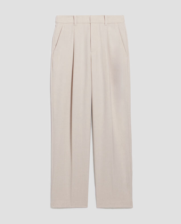 Pantalon droit en laine U300 natural