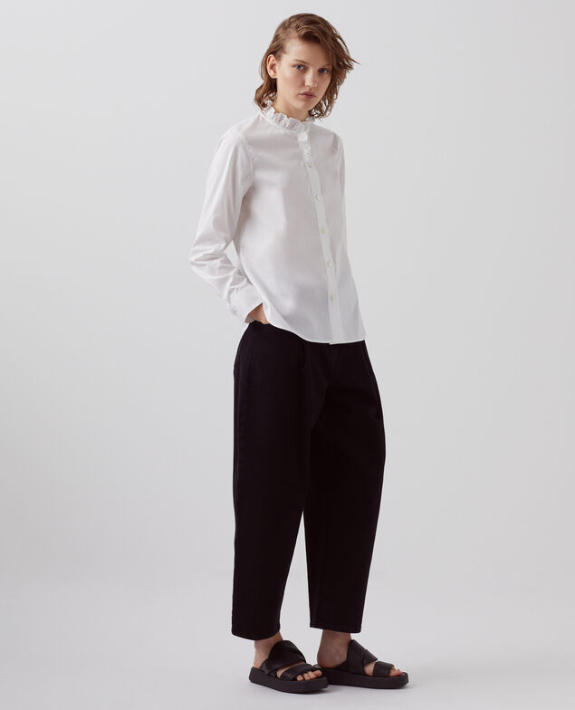 Chemise &agrave; col volant&eacute; 4235 optical white