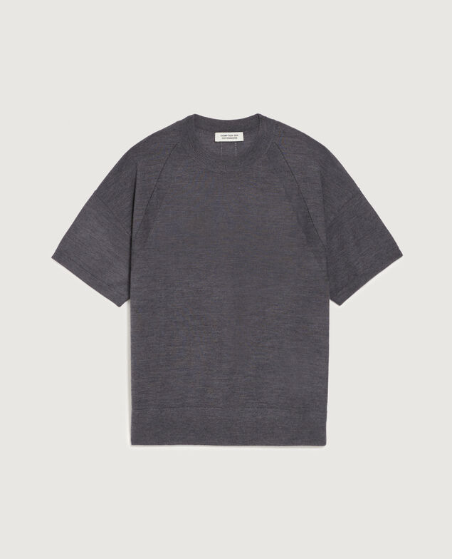 Pull en laine mérinos et soie K071 rabbit gray