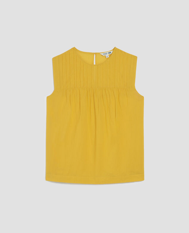 Top sans manches en voile de coton J450 ceylon yellow