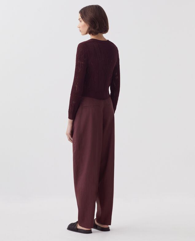 Cardigan en coton crochet J380 decadent chocolate