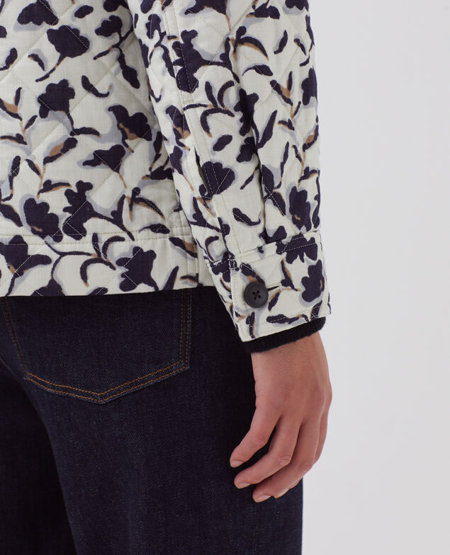 Veste matelassée en coton I017 new fl ikat ecru