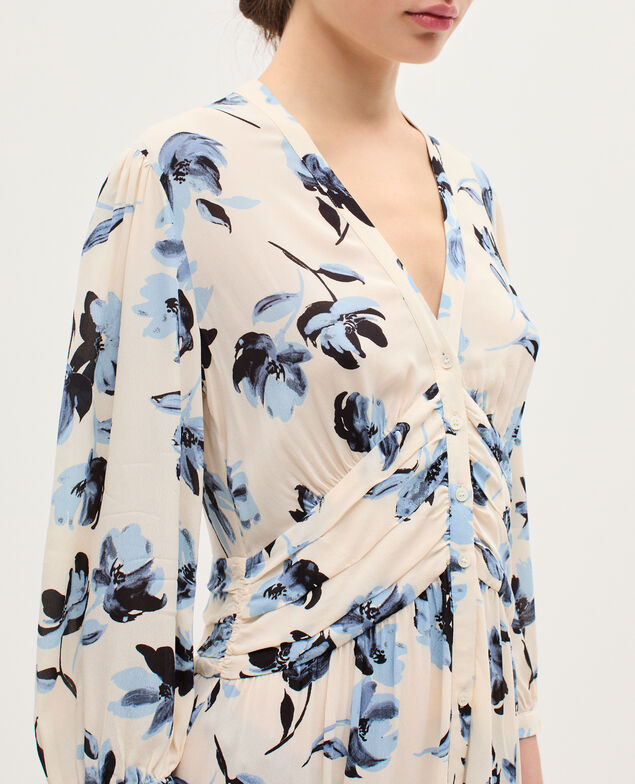 Robe longue fluide K620 lily blue