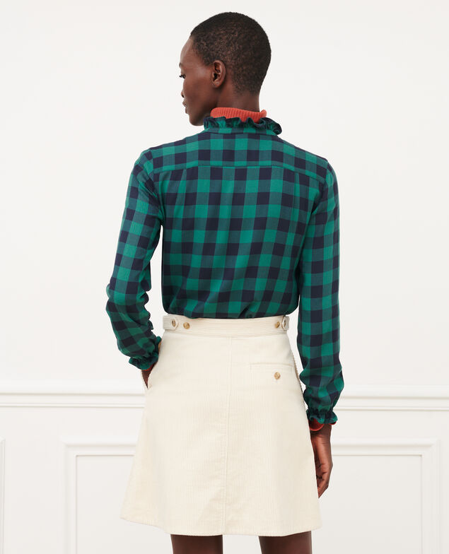 Chemise fluide à carreaux 8866 55 green check