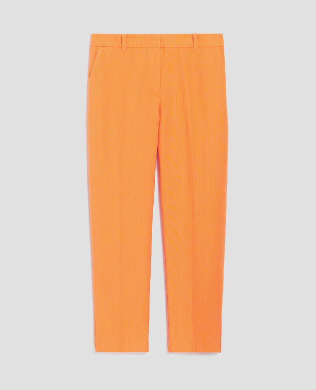 Pantalon cigarette en lin MARGUERITE H220 apricot tan