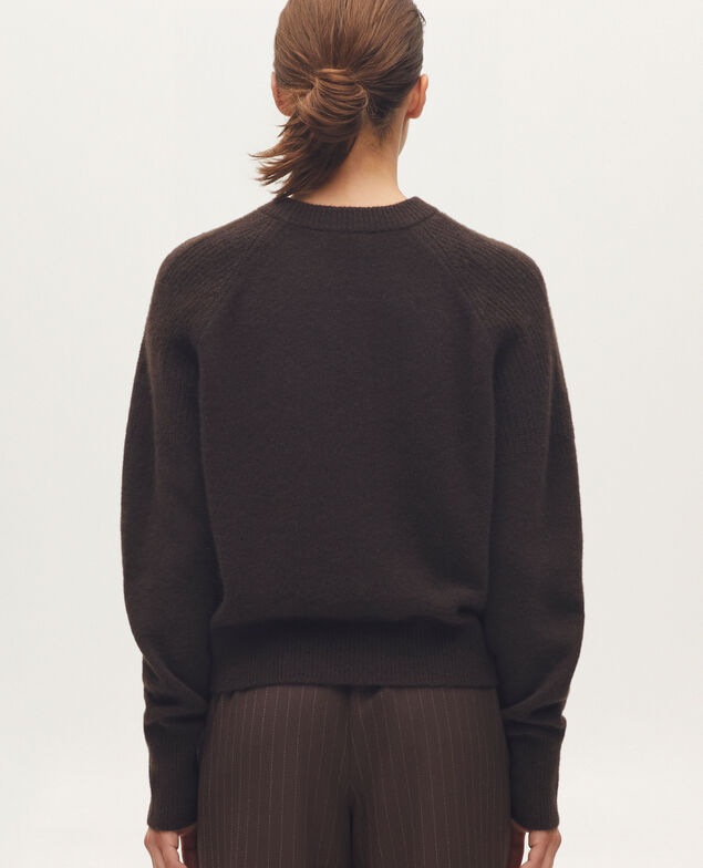 Pull en cachemire K390 taupe brown