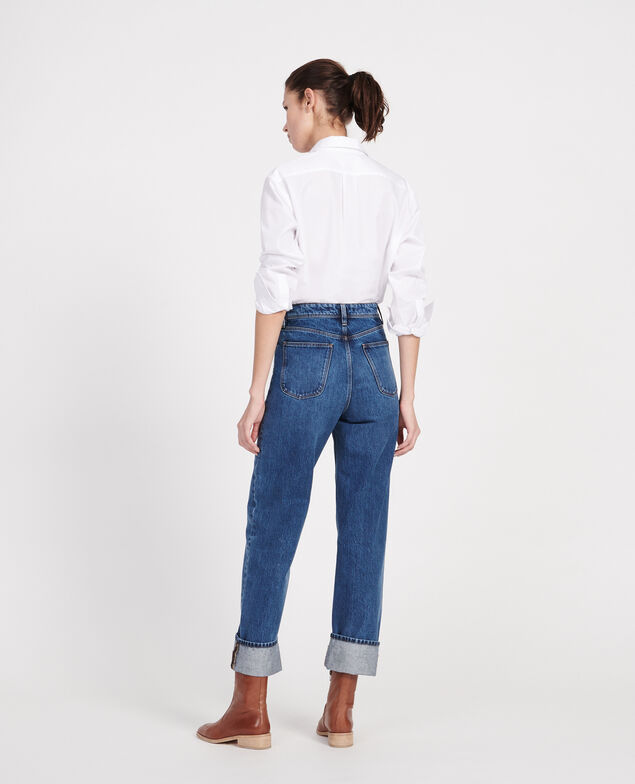 Jean délavé coupe droite Denim medium wash