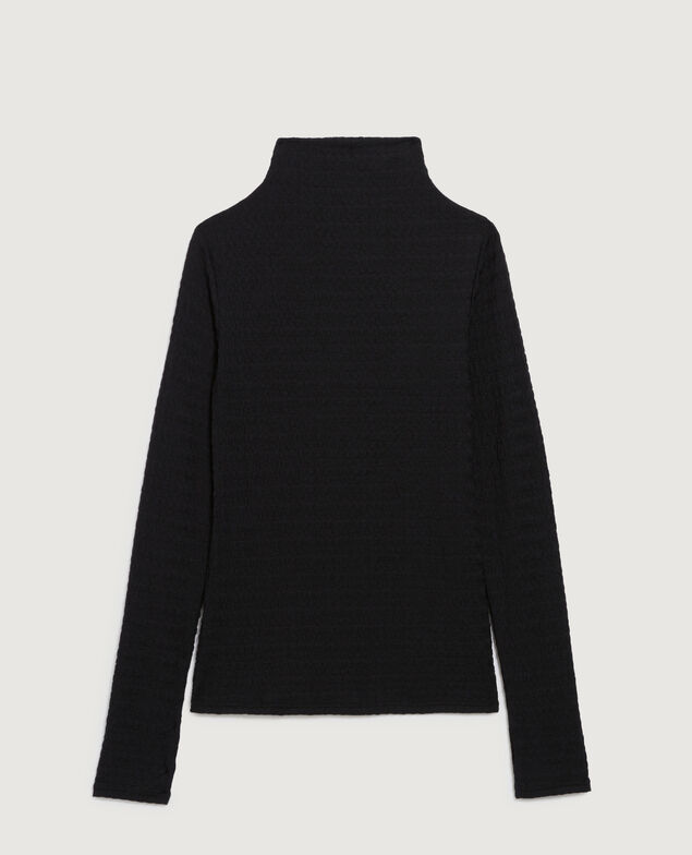 Top col montant texturé H091 black beauty