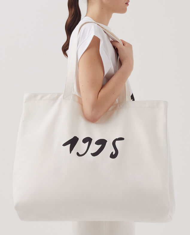 Maxi cabas en coton  H003 white
