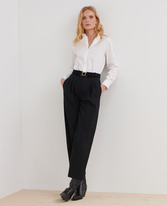 Pantalon de costume en laine A091 black