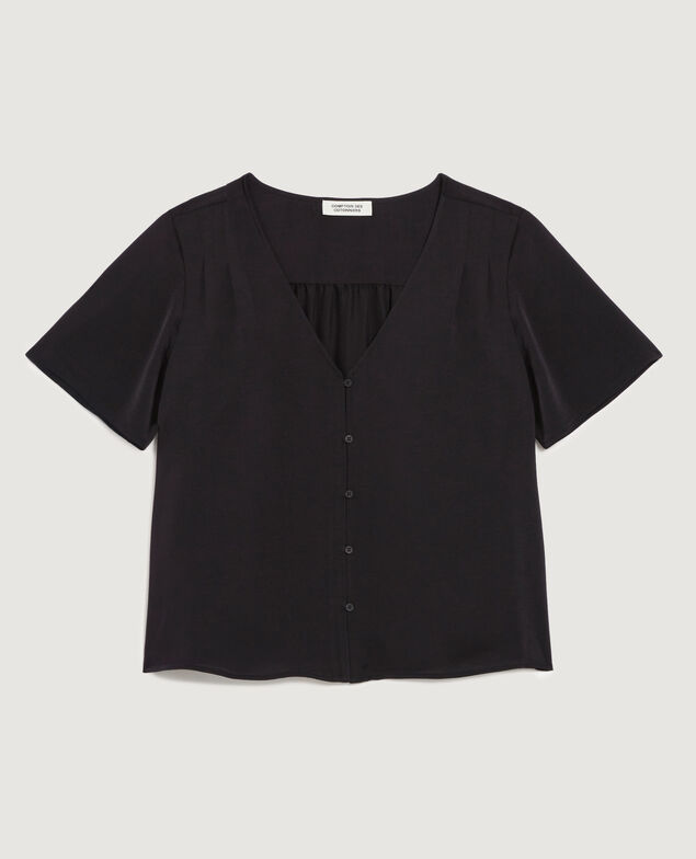 Blouse fluide col V H091 black beauty