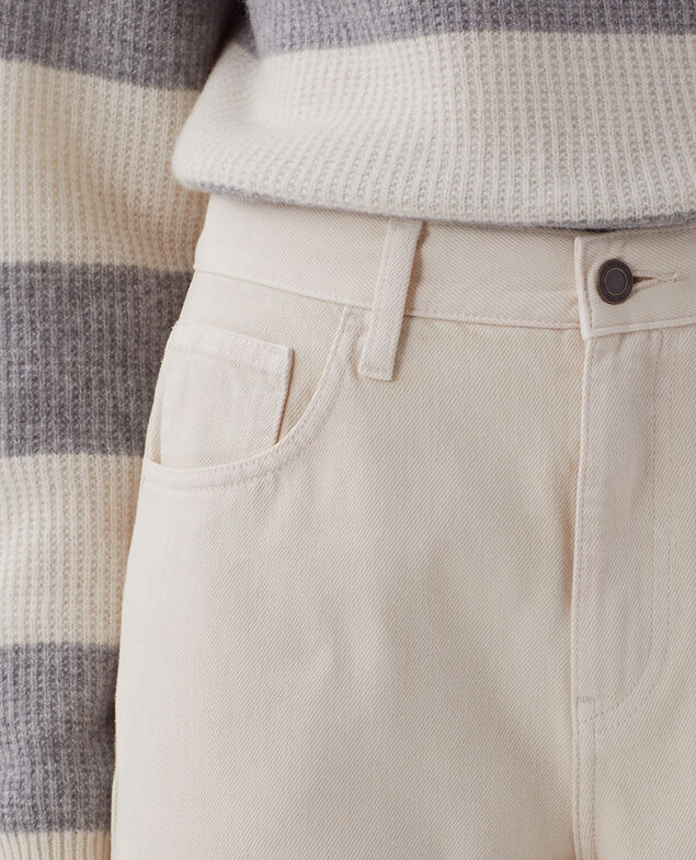 Jean regular à larges revers U300 natural