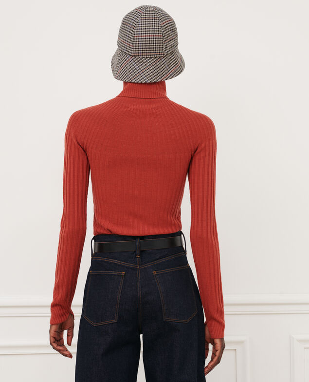 Pull chaussette en laine mérinos 8830 16 red