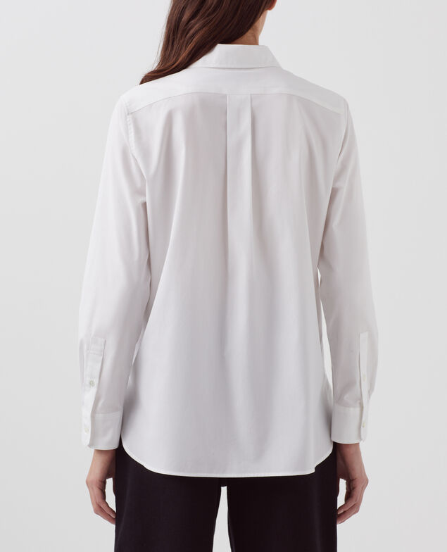 Chemise en popeline de coton 0007 white