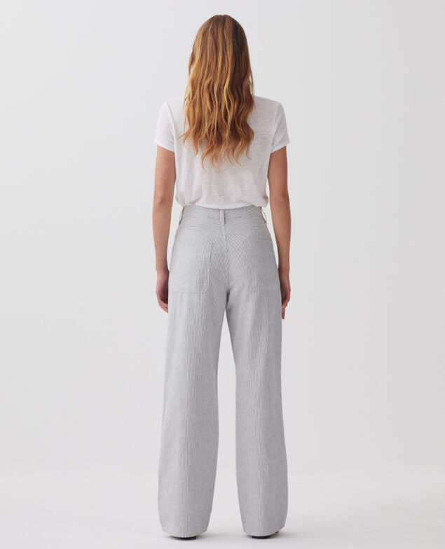 Pantalon droit BLANDINE H611 blue mini st