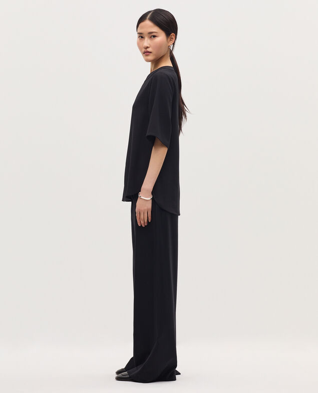 Top en crêpe satiné H091 black beauty