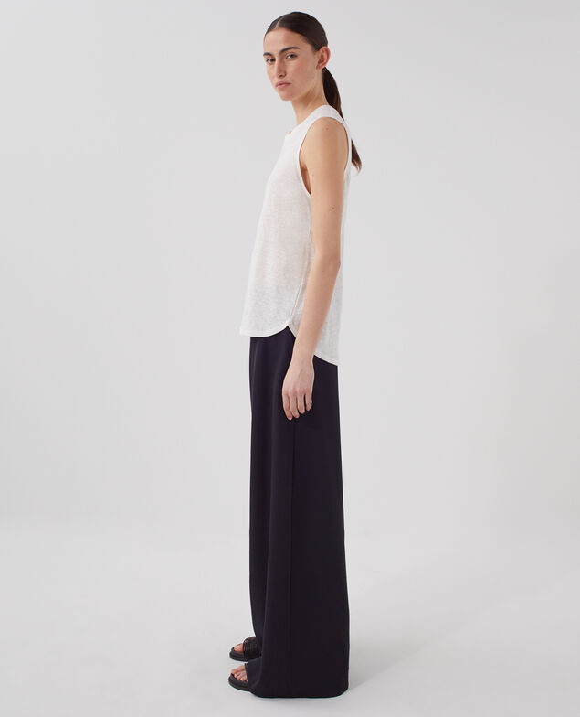Débardeur en lin MARCELLE U010 off white