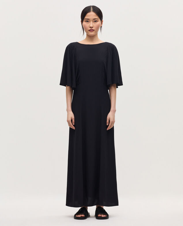 Robe longue fluide H091 black beauty