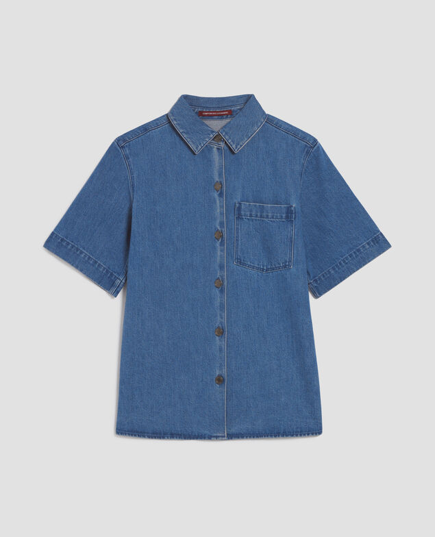 Chemise en denim de coton J621 light blue