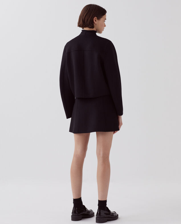 Blouson court double face H091 black beauty