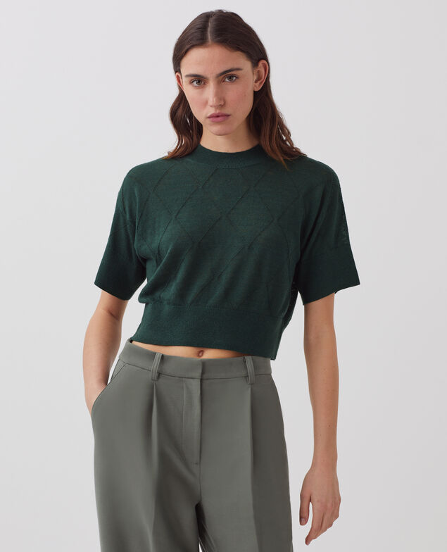 Pull court à manches courtes J590 spruce green