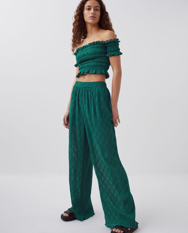 Pantalon ample fluide H644 spruced-up blue