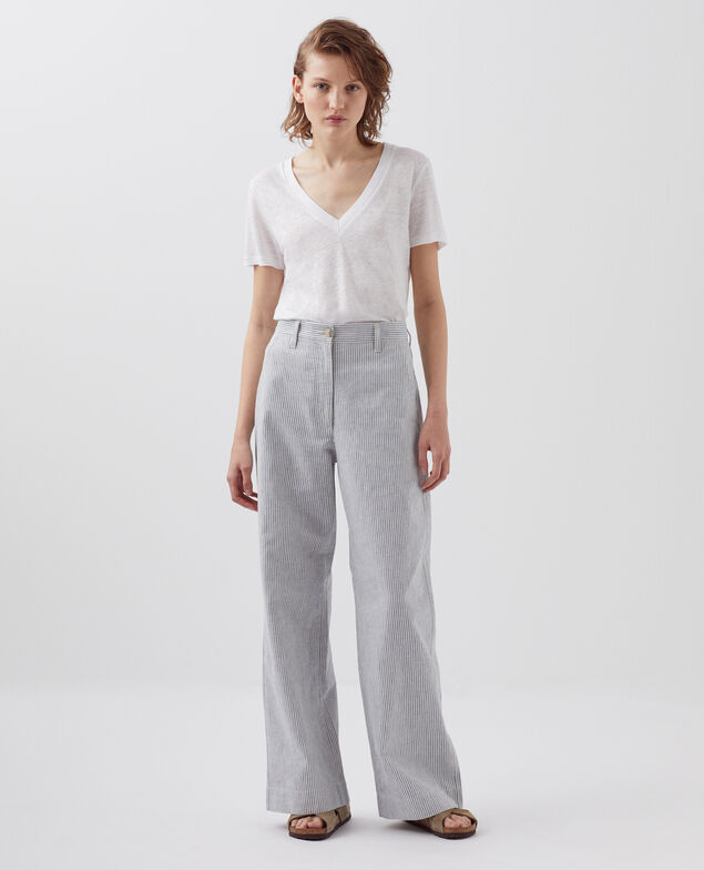 Pantalon droit BLANDINE H611 blue mini st