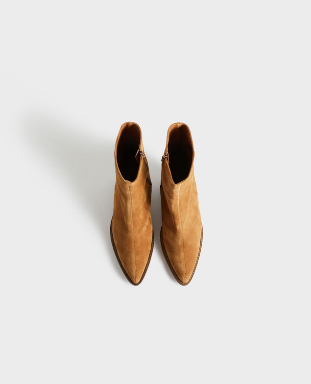 Santiags en cuir suédé 4024 camel