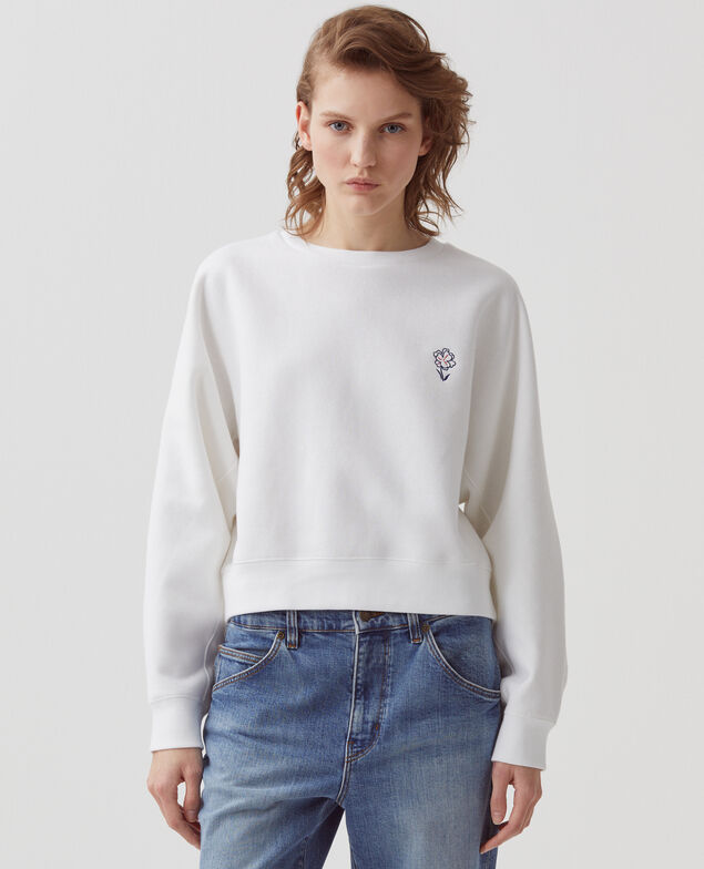 Sweat col rond forme boxy B014 brod p
