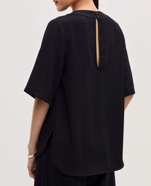 Top en crêpe satiné H091 black beauty