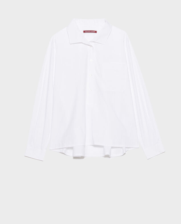 Chemise caftan ample en coton 0007 white