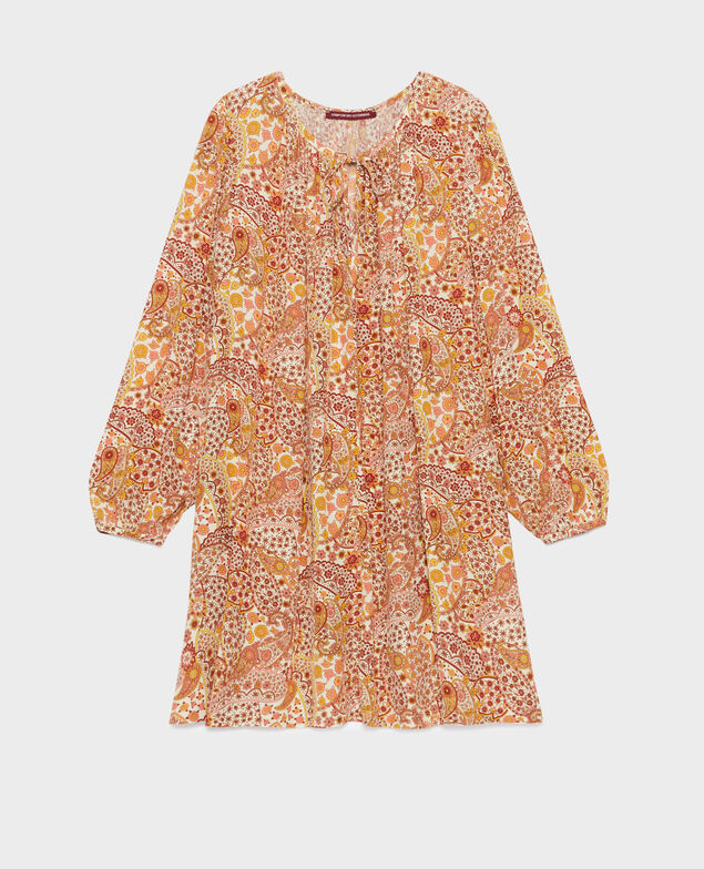 Robe imprimée fluide A323 paisley afterglow
