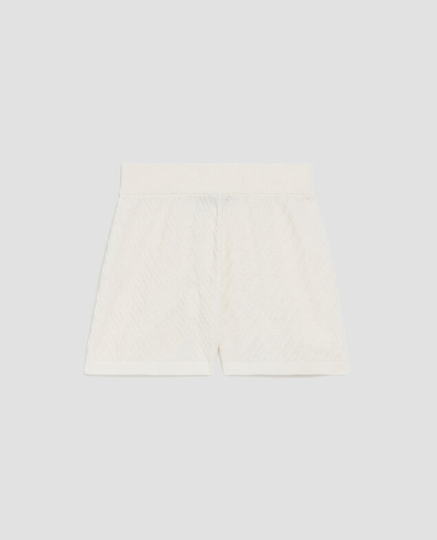 Short en maille texturée H011 eggnog