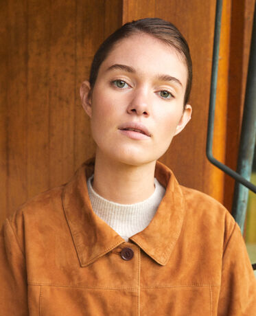 Veste en daim Golden brown