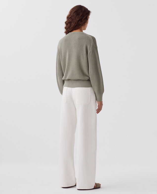 Pull col V en coton J050 shadow gray